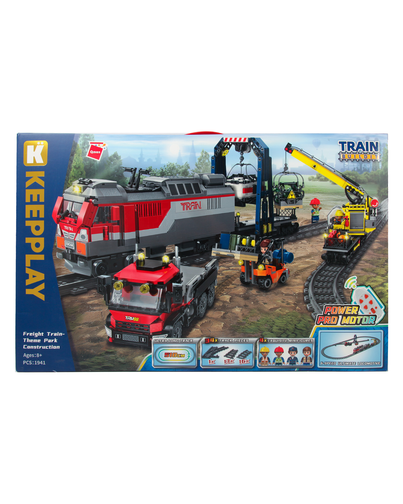 Конструктор QMAN Строительство поезда 1941 дет. - фото 16