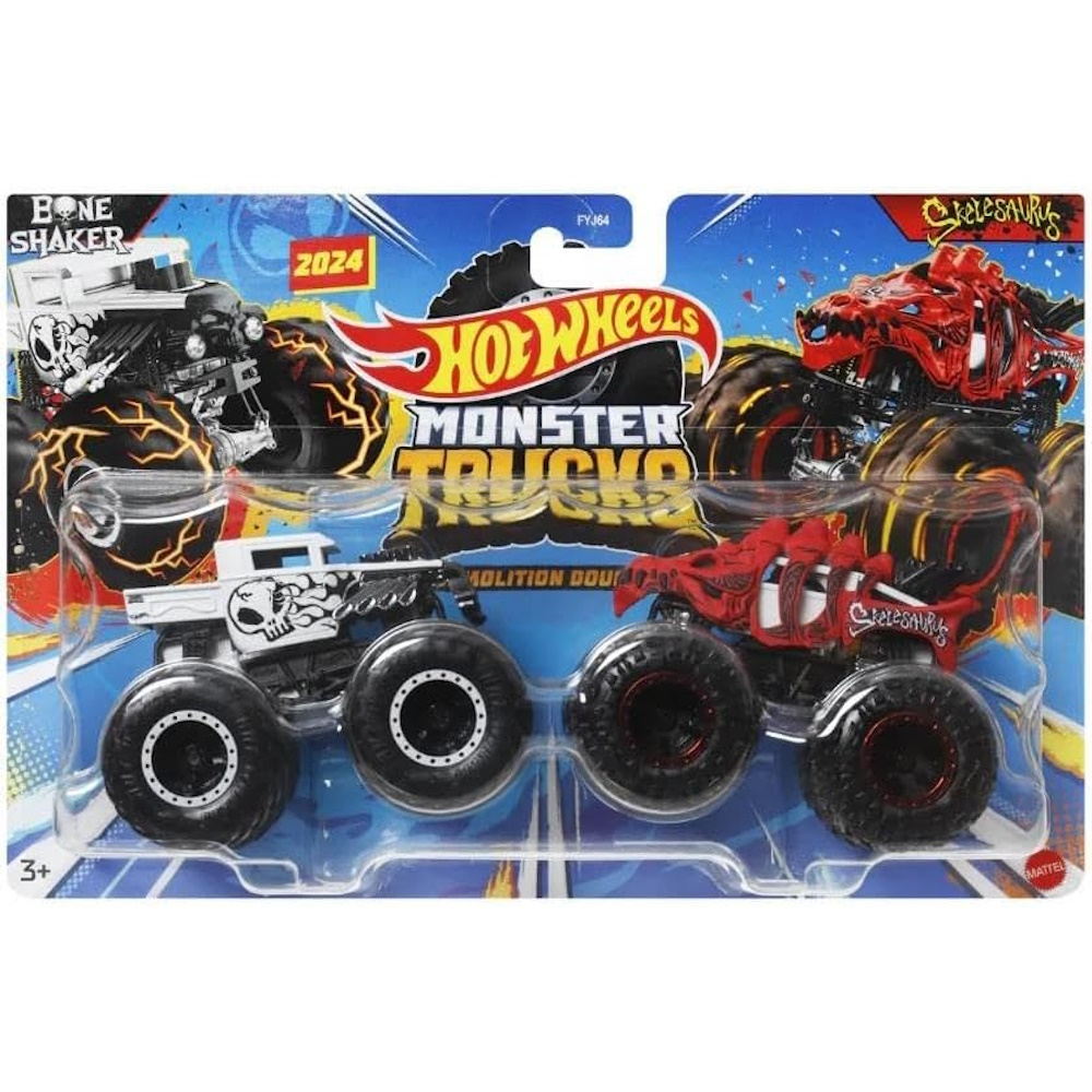Игровой набор Hot Wheels Bone Shaker & Skelesaurus 1:64 FYJ64 - фото 1