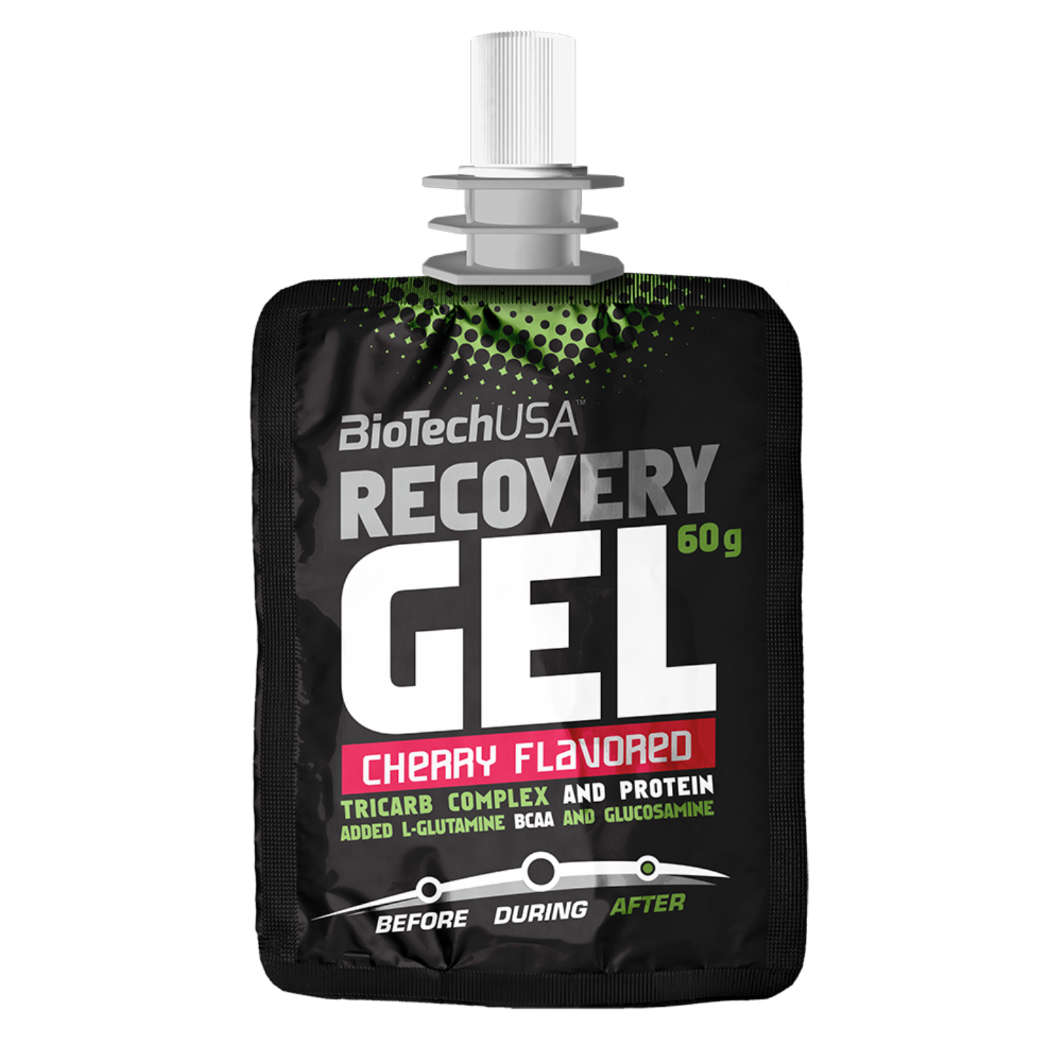 Предтренировочный комплекс BiotechUSA Recovery Gel 12х60г. Вишня - фото 2