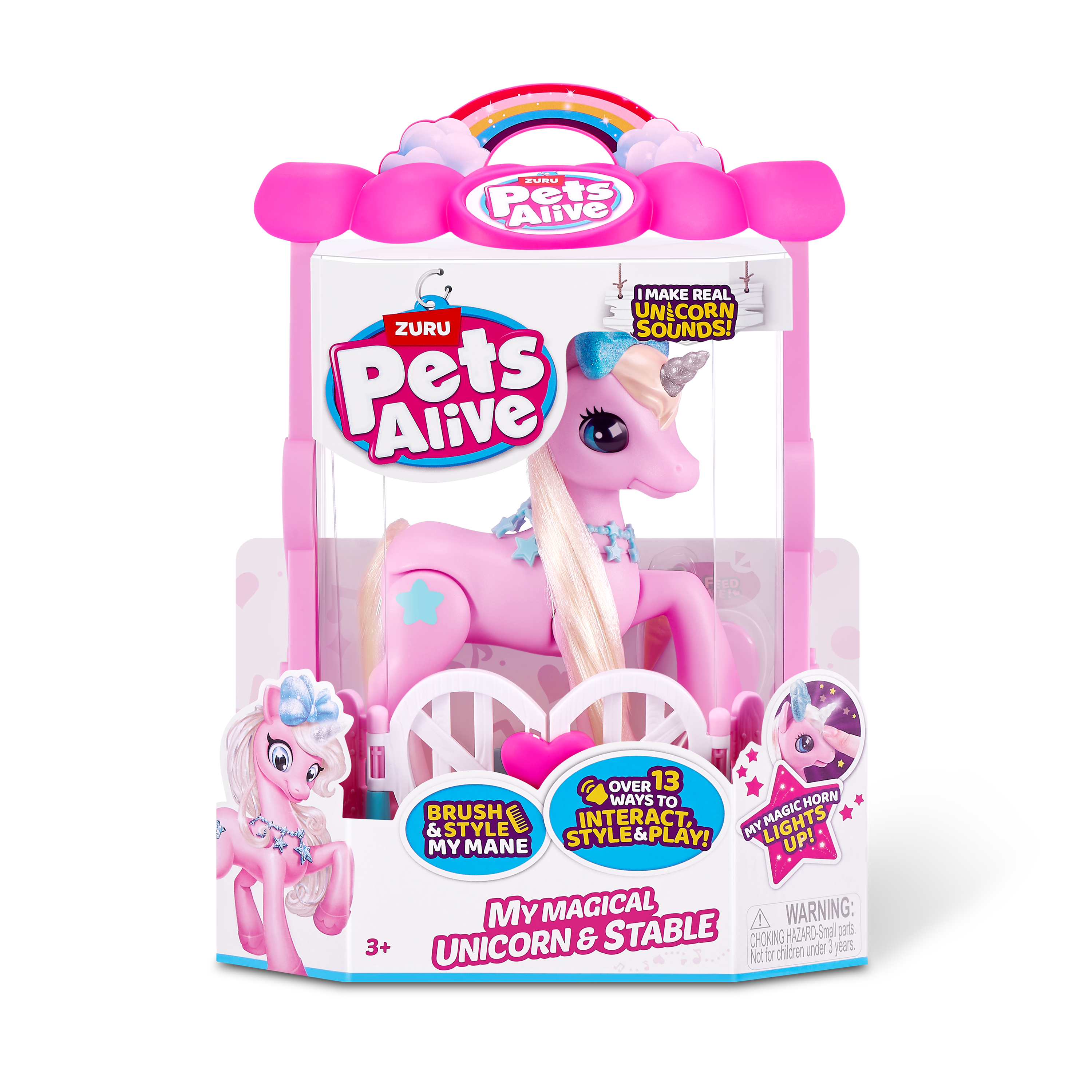 Игровой набор Zuru Pets Alive Единорог со светом и звуком - фото 1