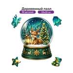 Пазл деревянный Active Puzzles Снежный шар Олененок