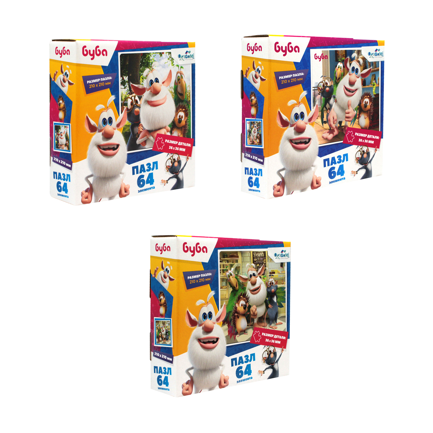 Пазл ORIGAMI Буба классический в ассортименте - фото 1