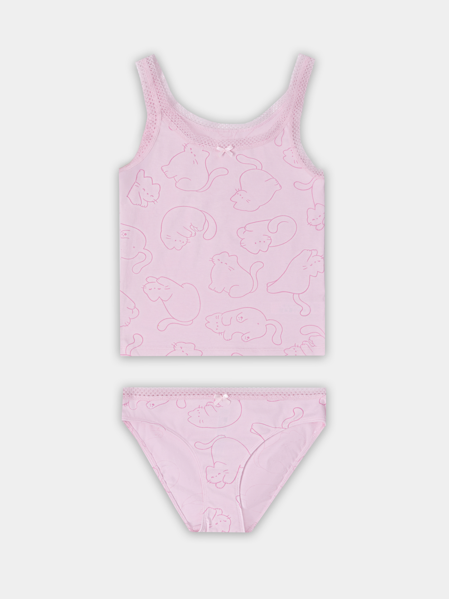 Майка и трусы Mark Formelle (Марк Формэль) 447008/котики на розовом - фото 1