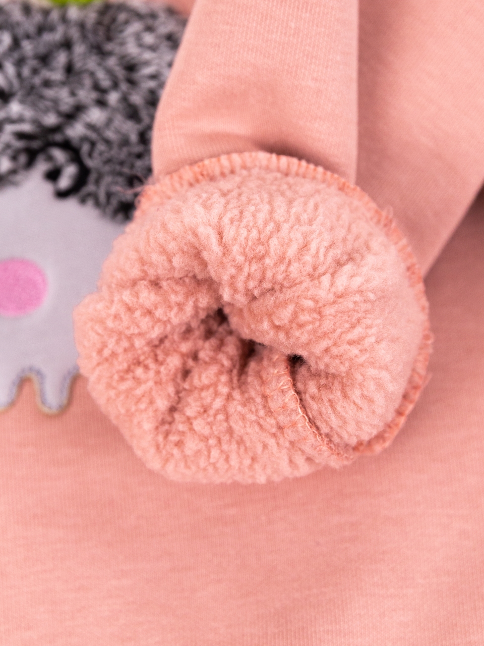 Костюм Baby boom КД482/13-Ф Soft аппликация "Ёжик" пудра - фото 5