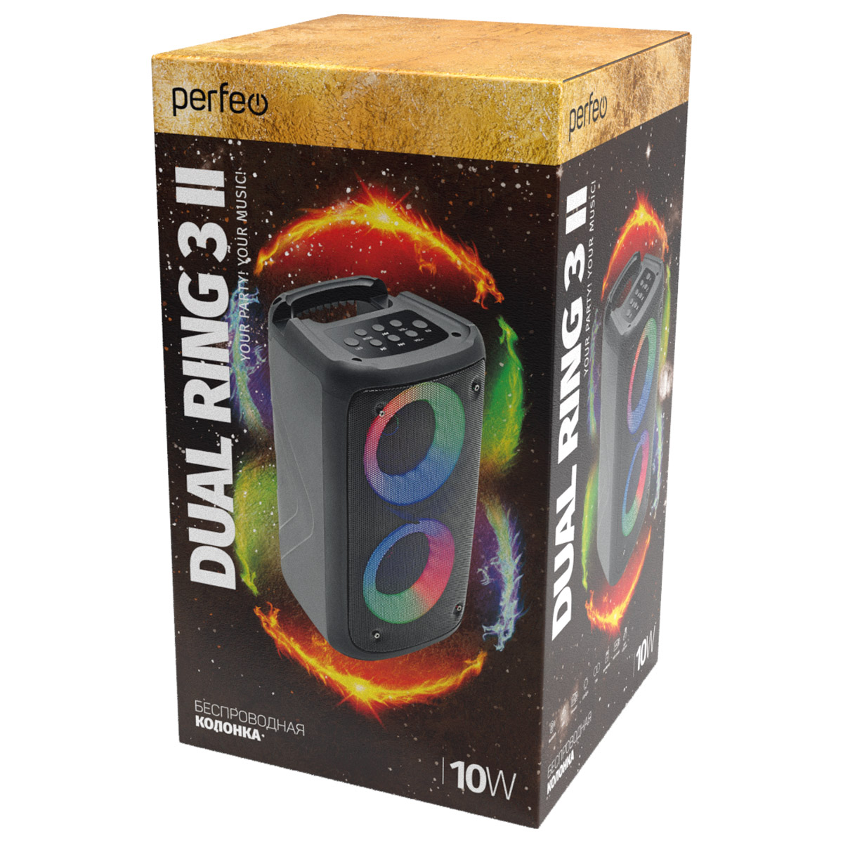 Bluetooth-колонка Perfeo Dual Ring 3 II - фото 2