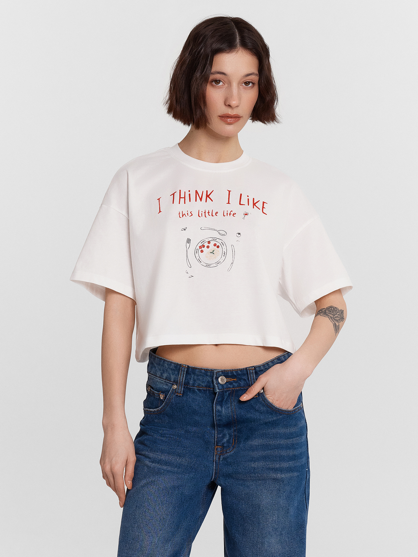 Футболка Mark Formelle (Марк Формэль) 112664/белый +печать4 - фото 1