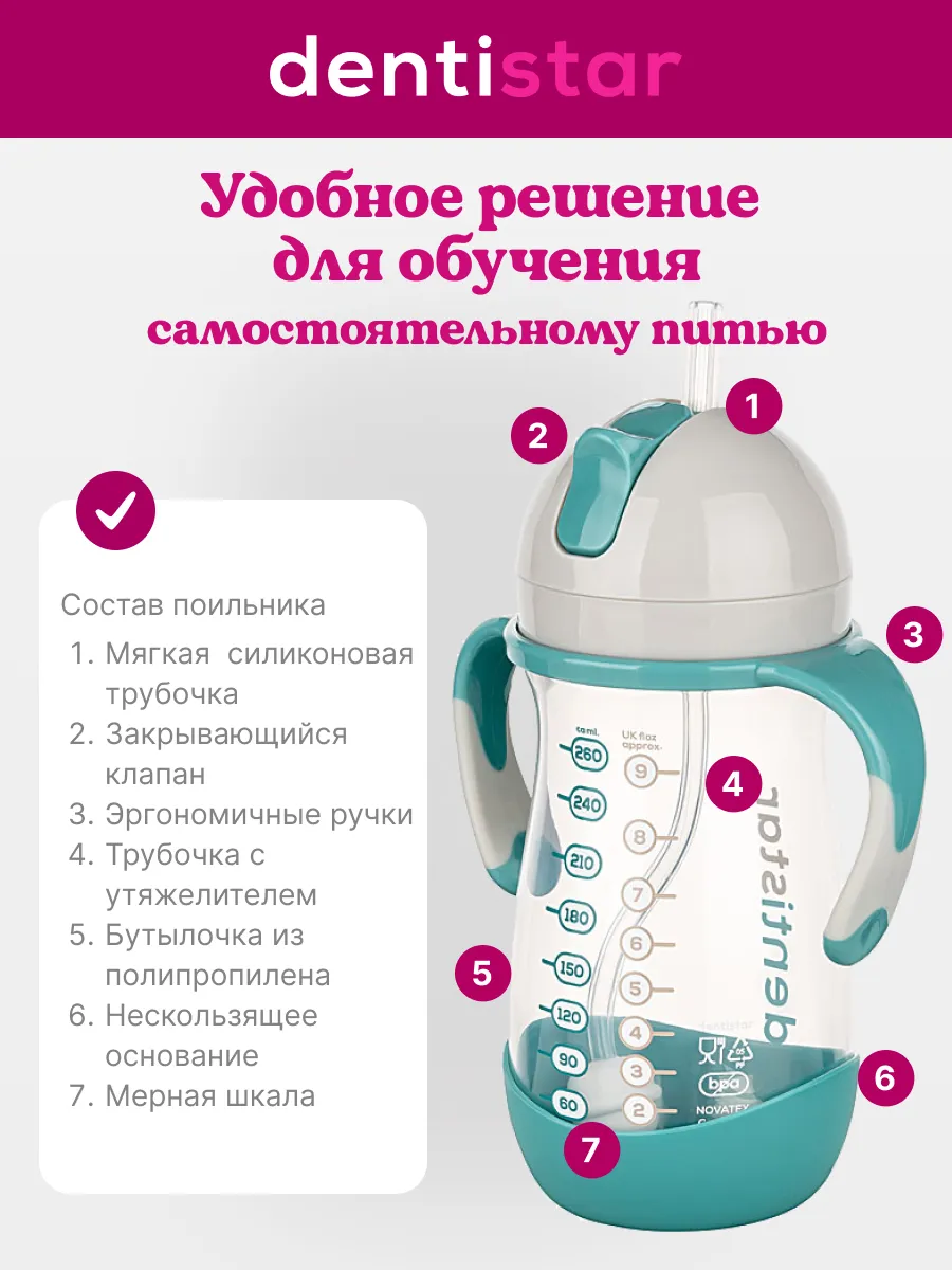 Поильник dentistar 260 мл - фото 6
