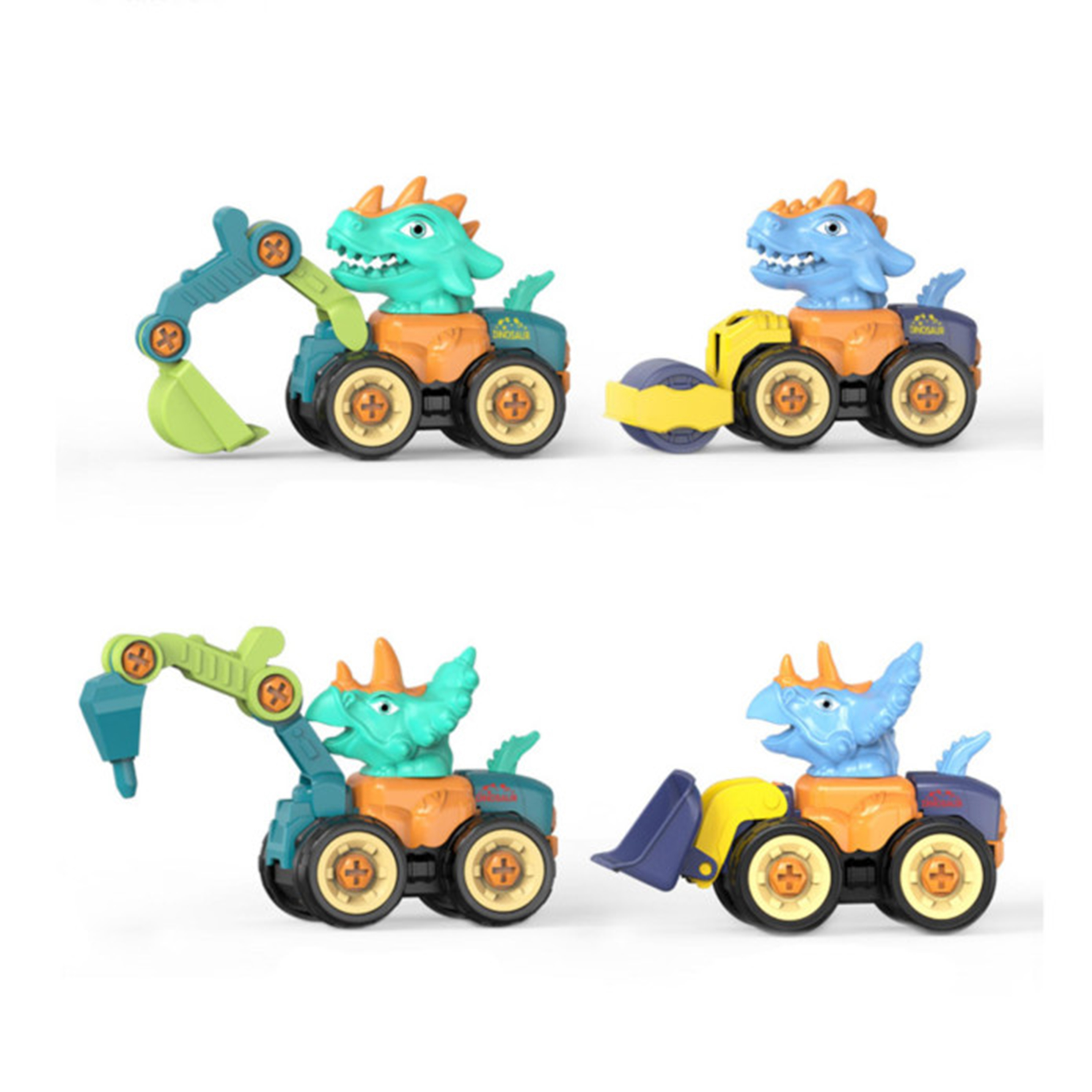 Конструктор SHARKTOYS Машинки с динозаврами мягкий - фото 3