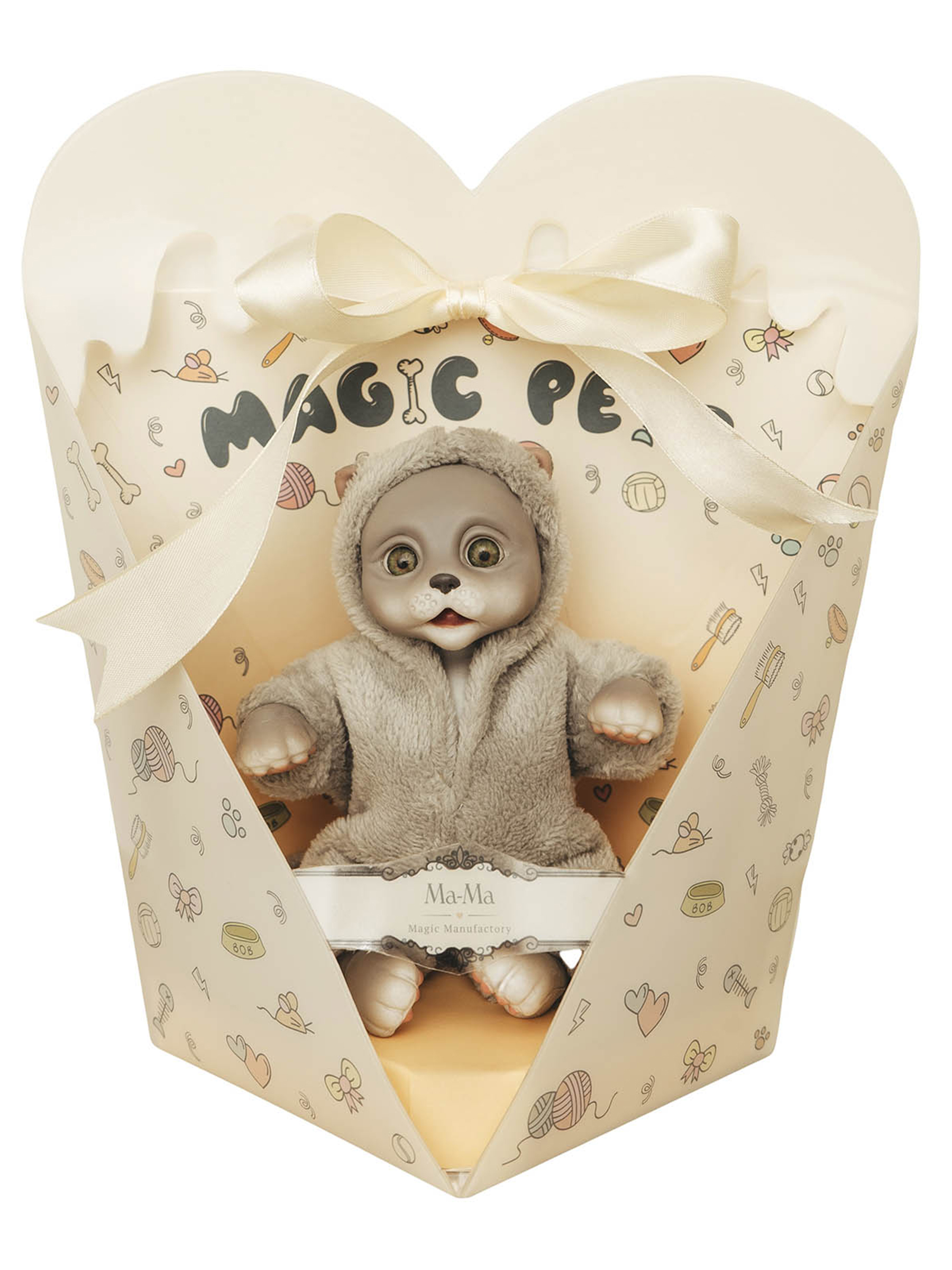 Кукла мини Magic Manufactory Magic Pets Кот реборн серый высота 19 см 4631175965861 - фото 6