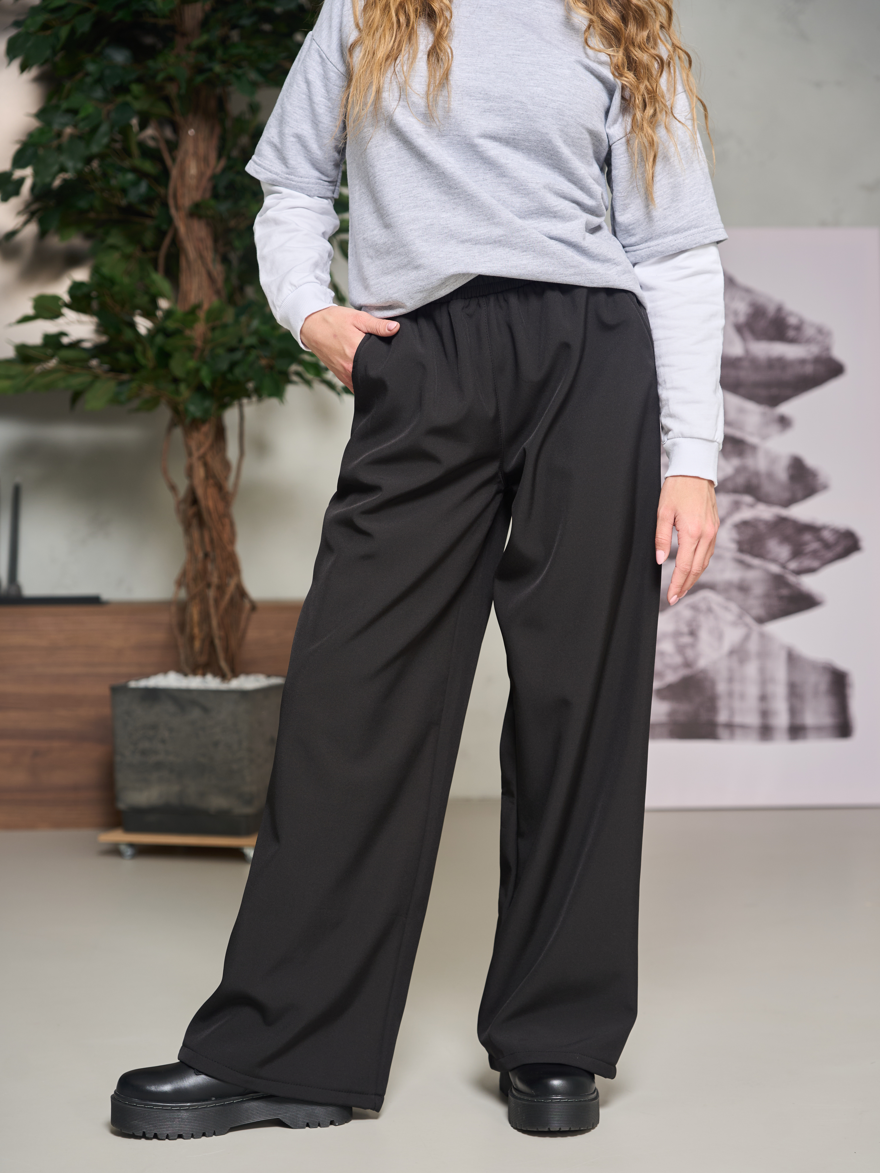 Брюки-палаццо СИНЯЯ МОДА WF1011B-H39 - фото 5