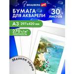Художественная бумага Brauberg для акварели 30 лист.