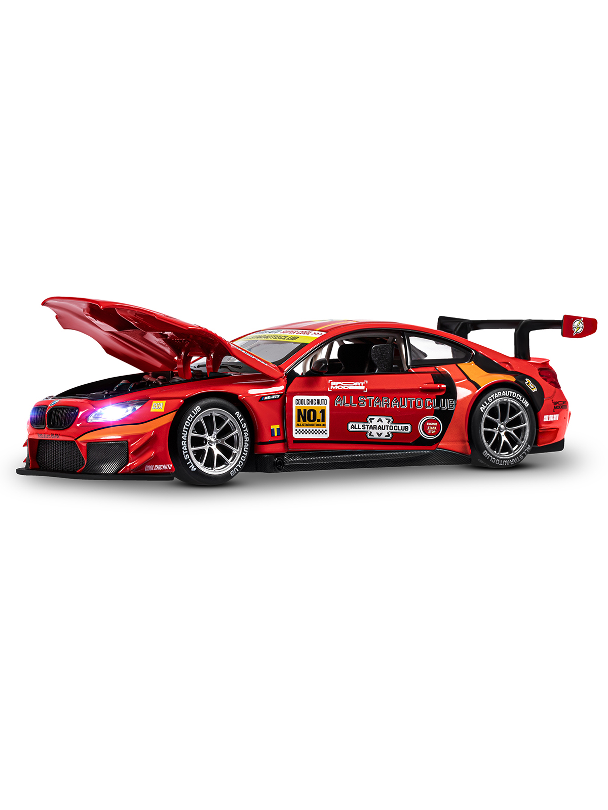 Автомобиль АВТОпанорама BMW M6 GT3 1:24 JB1251649 - фото 5