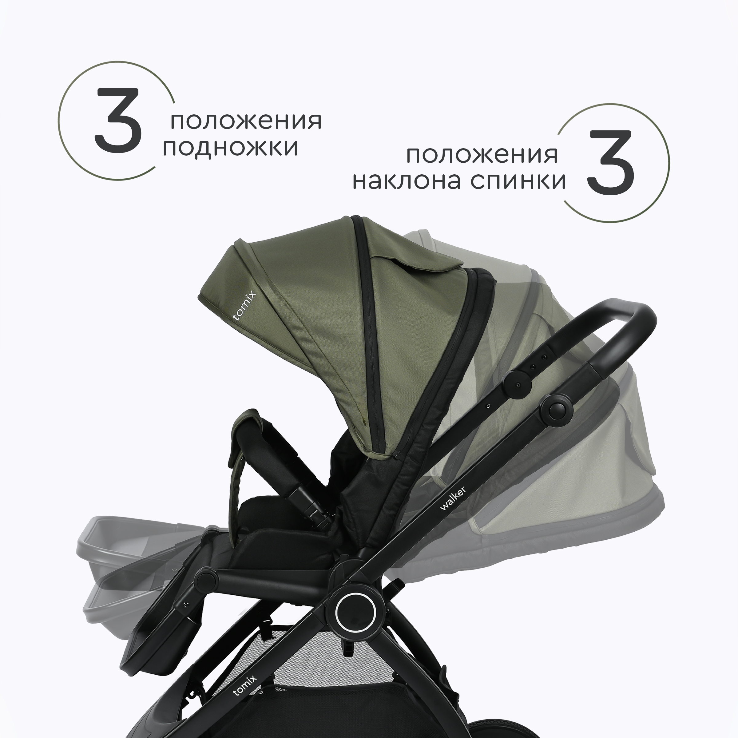 Коляска 3в1 Tomix Walker - фото 9
