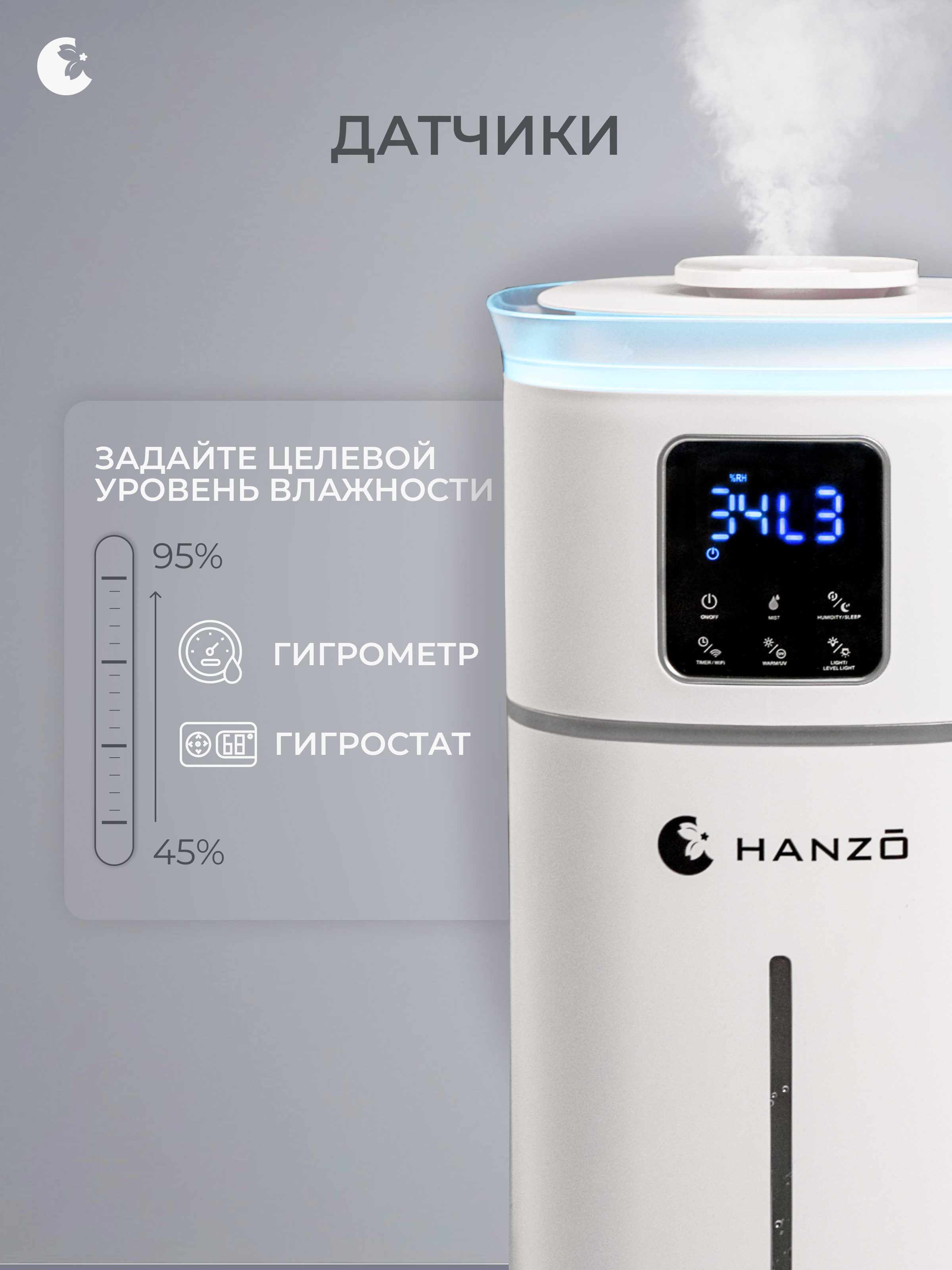 Ультразвуковой увлажнитель воздуха HANZO HANZO Z6 Pro - фото 6