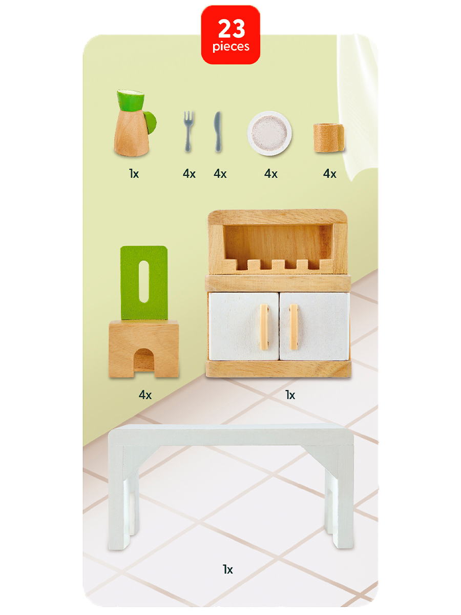 Домик для кукол Hape с мебелью E3454_HP - фото 8