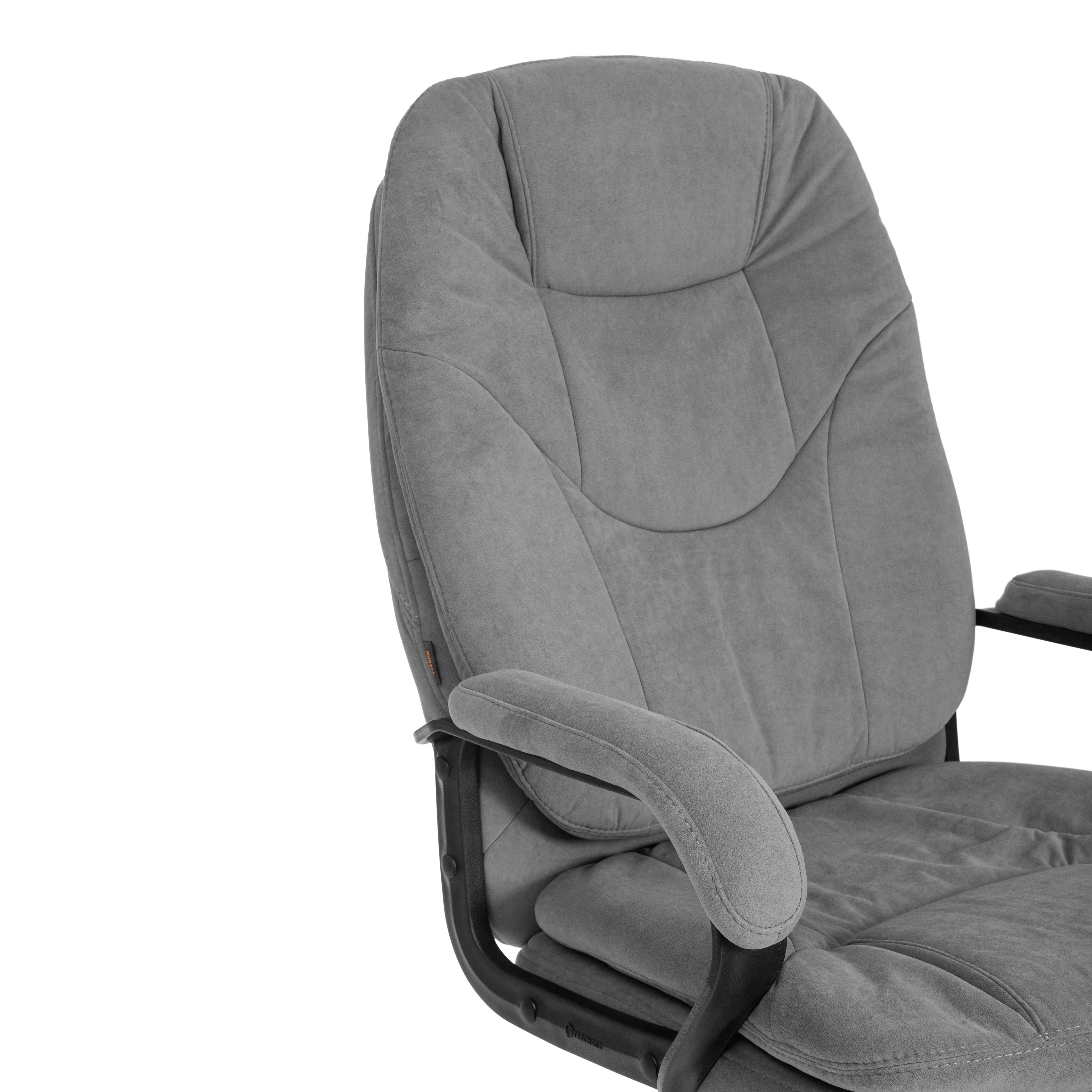 Компьютерное кресло TETCHAIR Комфорт Люкс велюр серый - фото 8