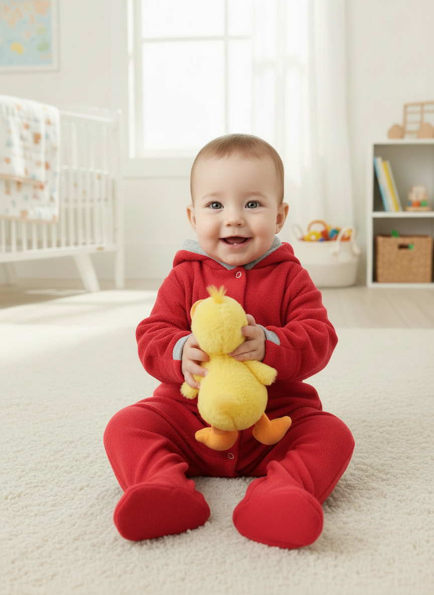 Комбинезон Утенок 263г(ш) красный - фото 1