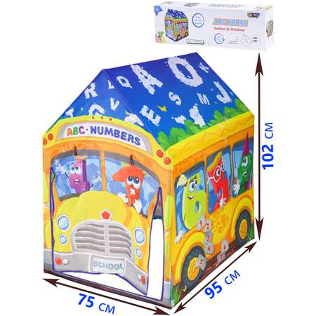 Палатка игровая Рыжий кот Автобус АВС / 95x75x102 см