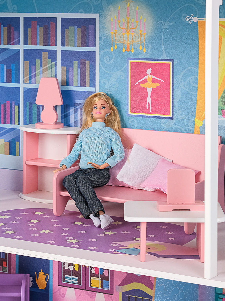 Домик для кукол PAREMO 121 см с мебелью PD315 - фото 11