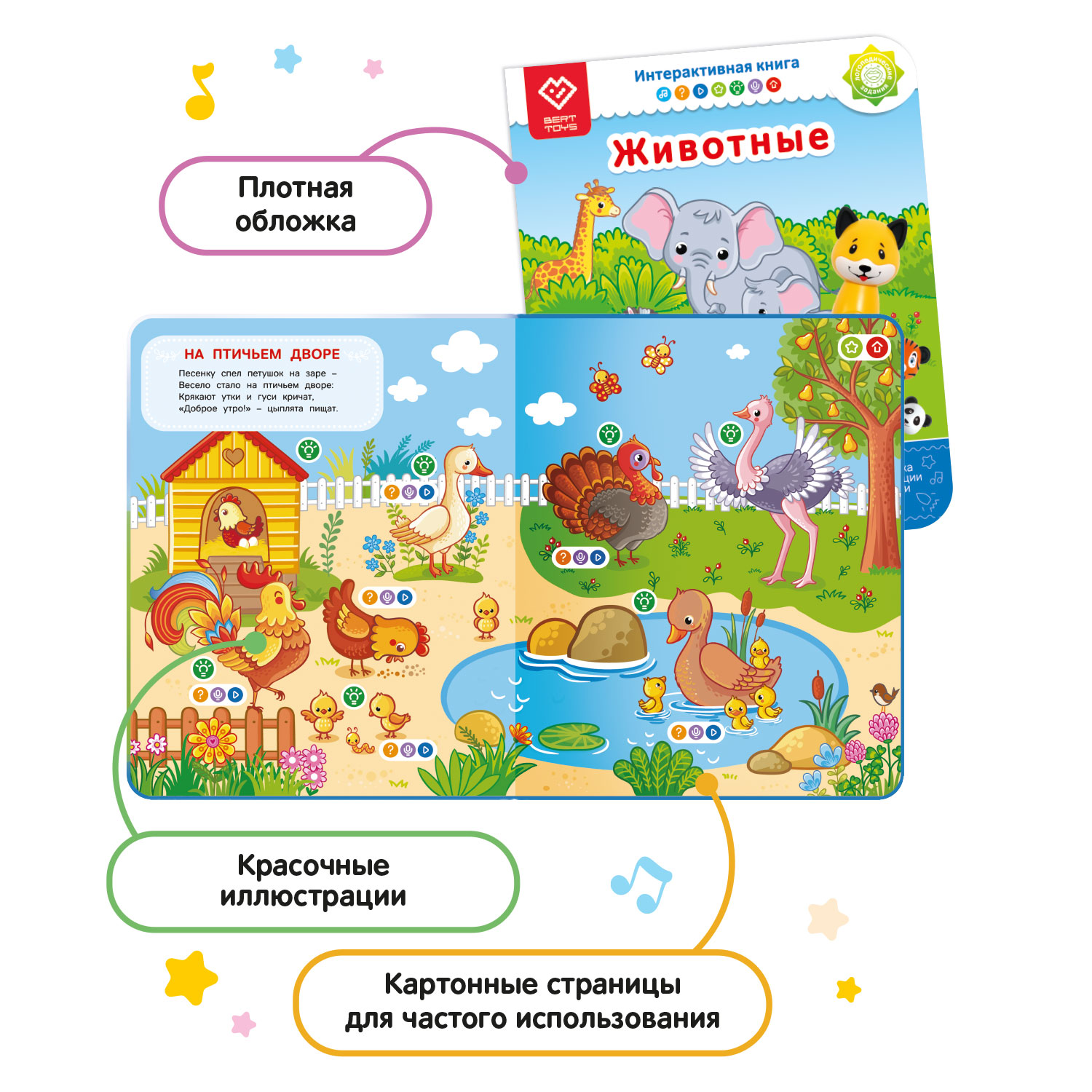 Игрушка BertToys Тигренок + Животные - фото 7