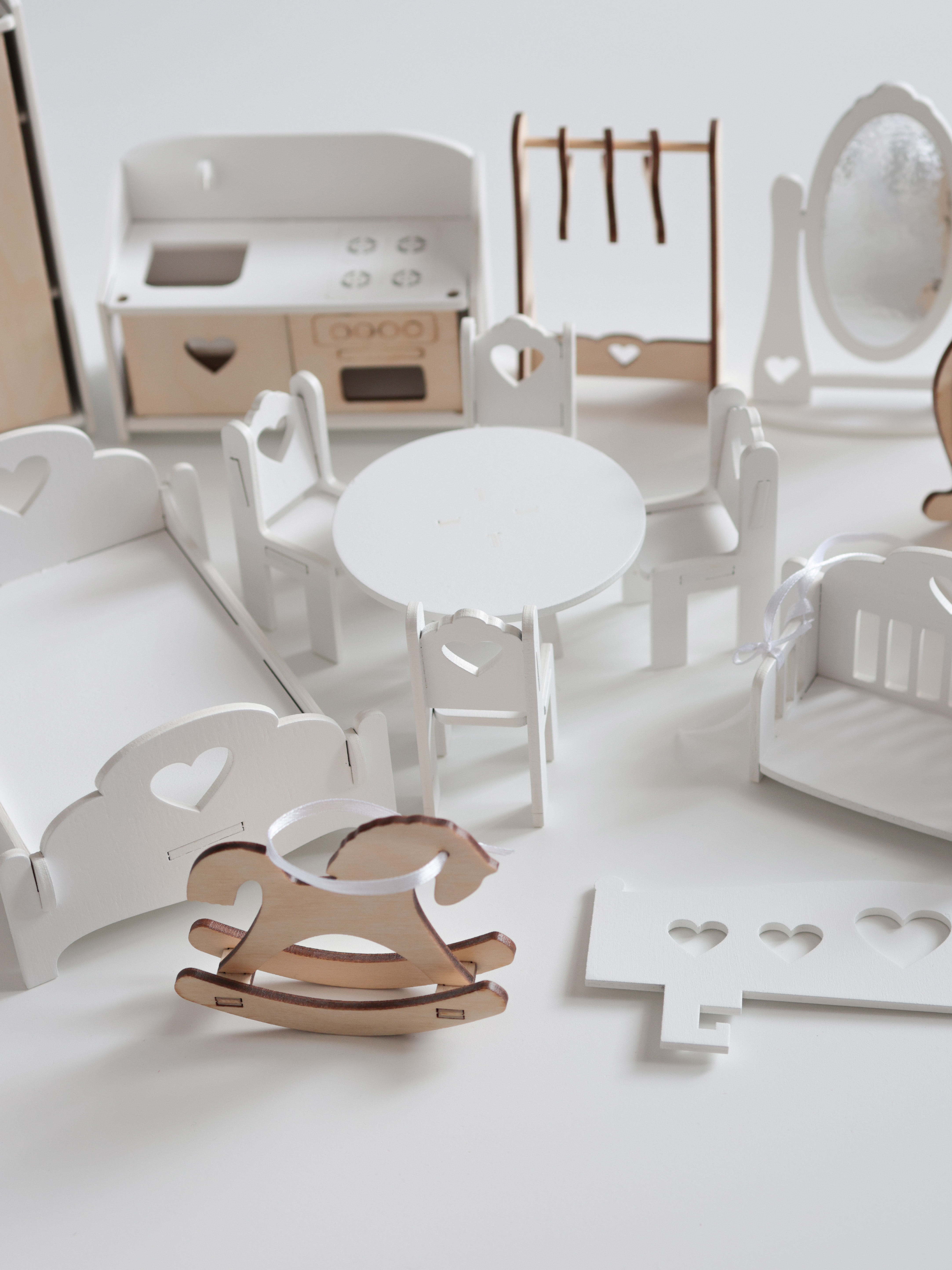 Аксессуар для кукол LittleWoodHome диван, качели, кровать, кухня, шкаф, стул, люлька, кукольный интерьер 9000 - фото 5