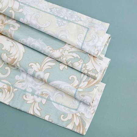 Постельное белье Arya Home Collection Евро 200х220 Exclusive Elaina комплект сатин 4 наволочки 50х70 и 70х70