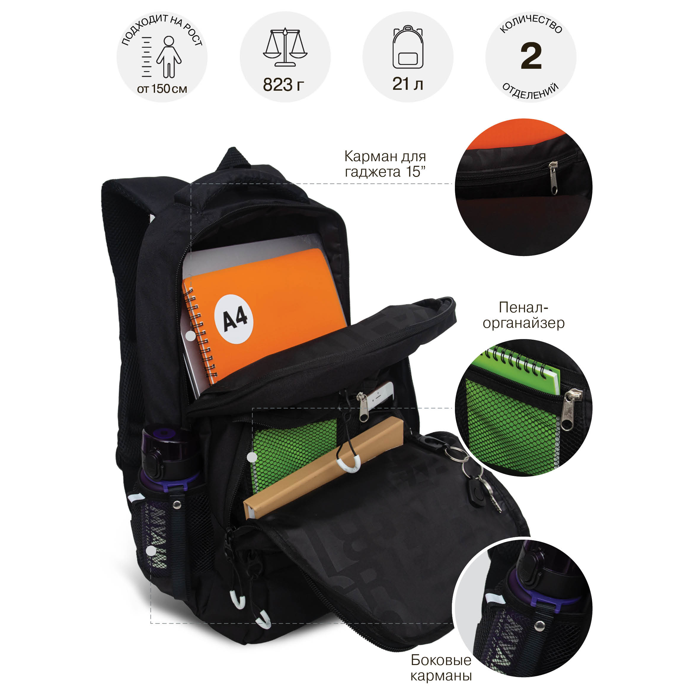 Рюкзак Grizzly - фото 7