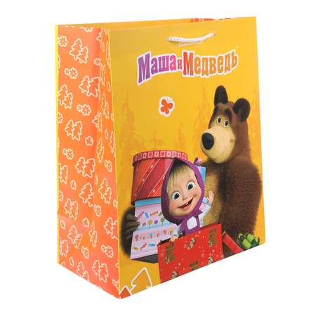 Пакет Чудо Праздник Маша и Медведь Матовый 26*32*14см 393082