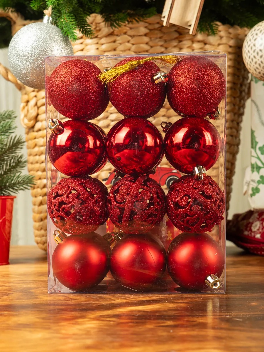 Набор шаров Kaemingk красный - фото 1