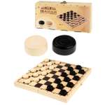 Настольная игра Рыжий кот Шашки деревянные с доской