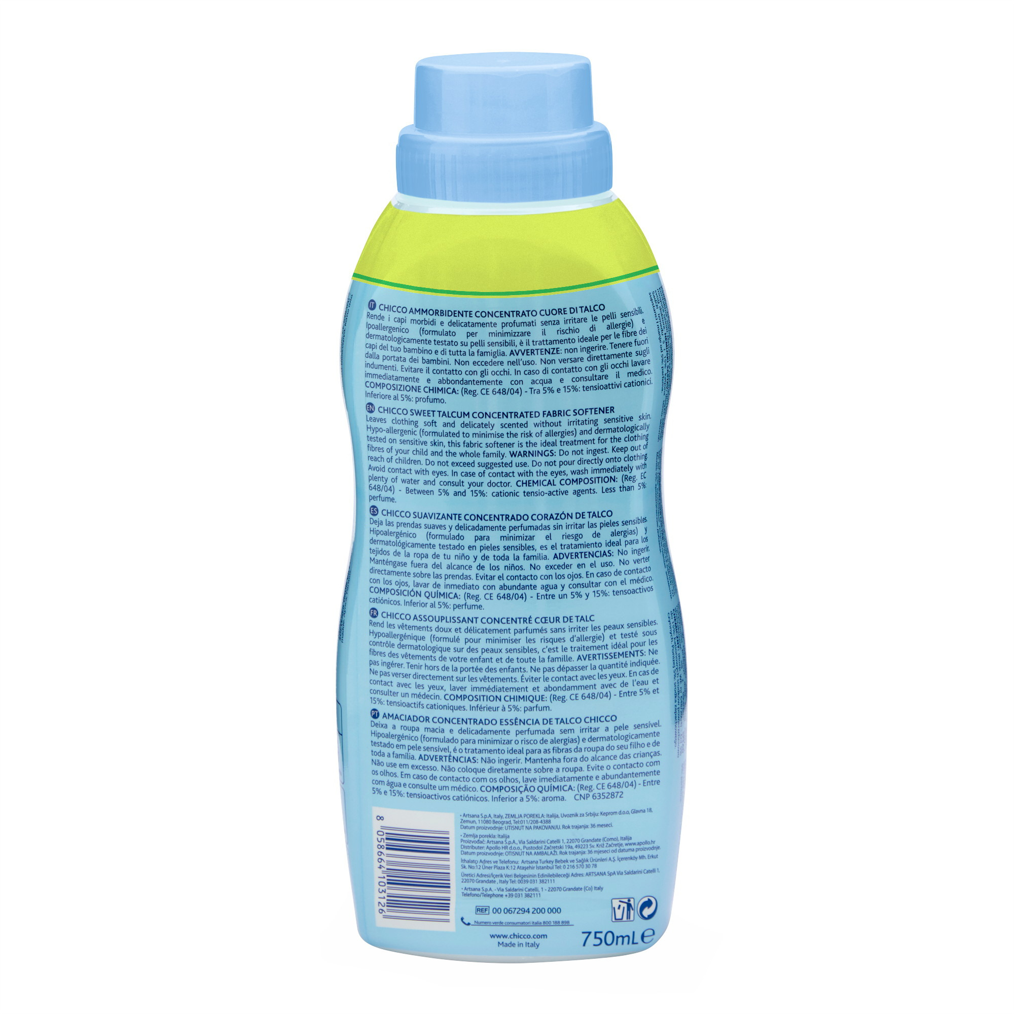 Кондиционер Chicco для белья Sweet Talcum 750мл - фото 5