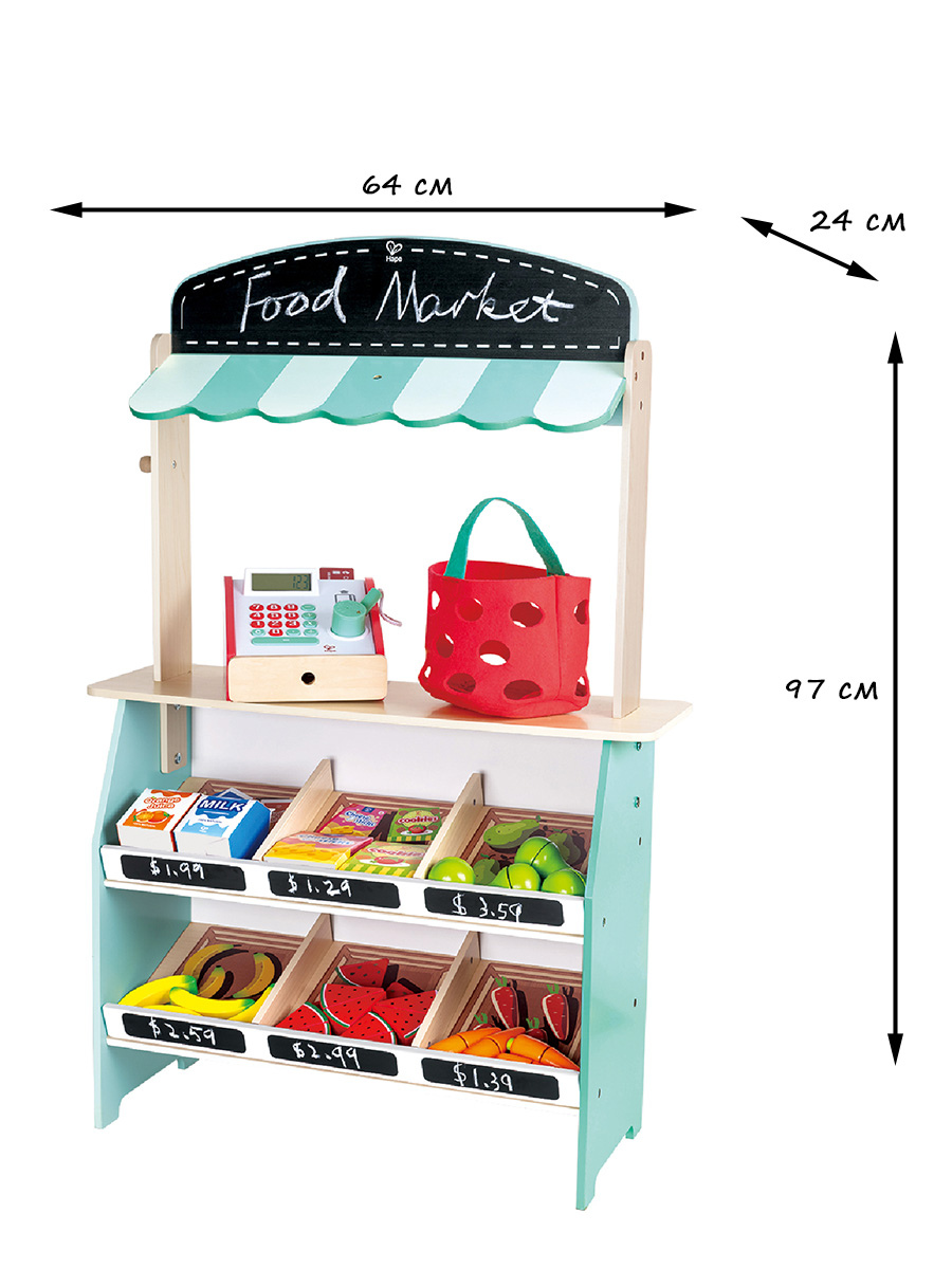 Игровой набор Hape продукты, прилавок, касса - фото 6