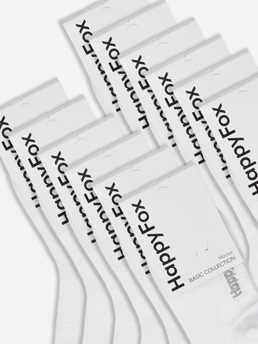 Носки 12 пар HappyFox HFET1201NBбелый.12 - фото 3