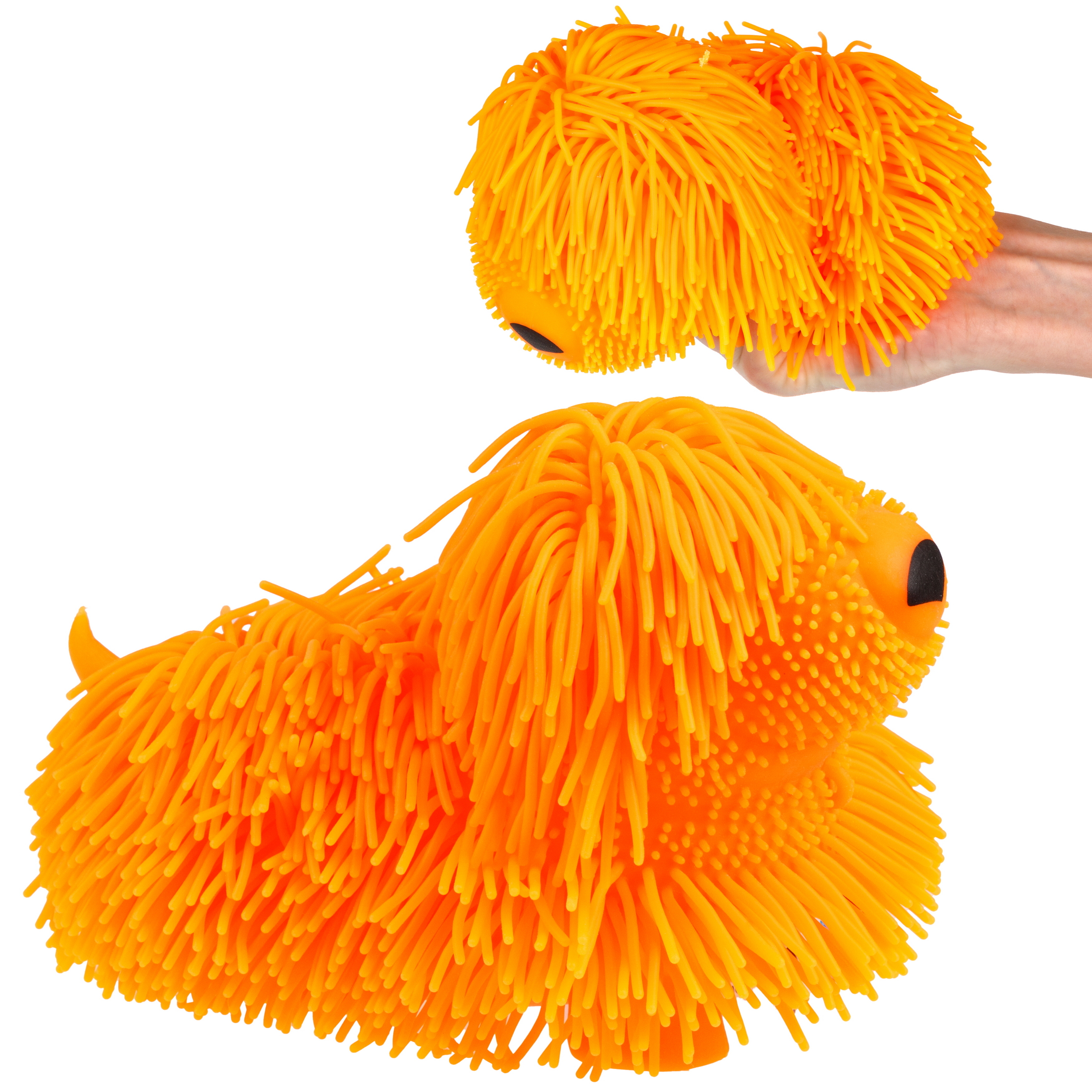 Игрушка-антистресс 1TOY Собака оранжевая 20 см - фото 1