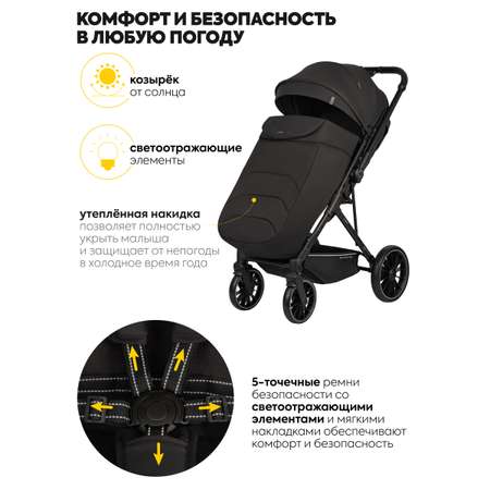 Коляска прогулочная JOVOLA LUNA черный