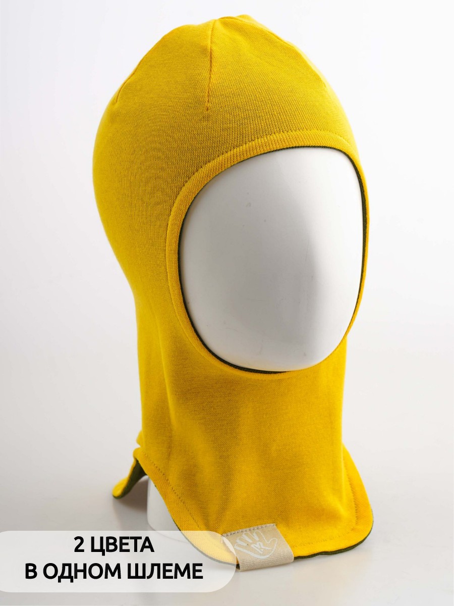Шапка-шлем ПриКиндер U-A_221079 Цвет: Хаки/желтый - фото 10
