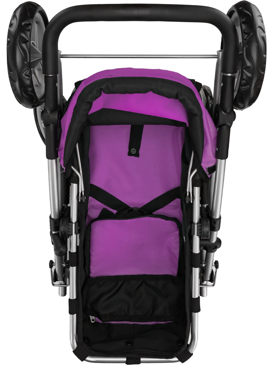 Коляска 3 в 1, коляска-люлька, коляска-трансформер, прогулочная коляска для кукол MELOBO 9651BS-B - фото 15