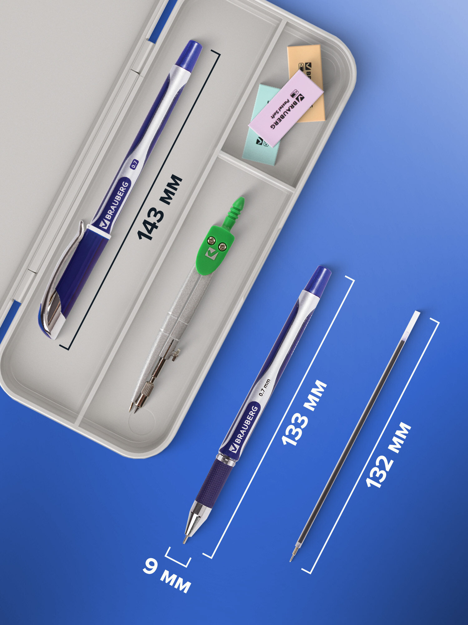 Ручка шариковая Brauberg 12 шт. - фото 4