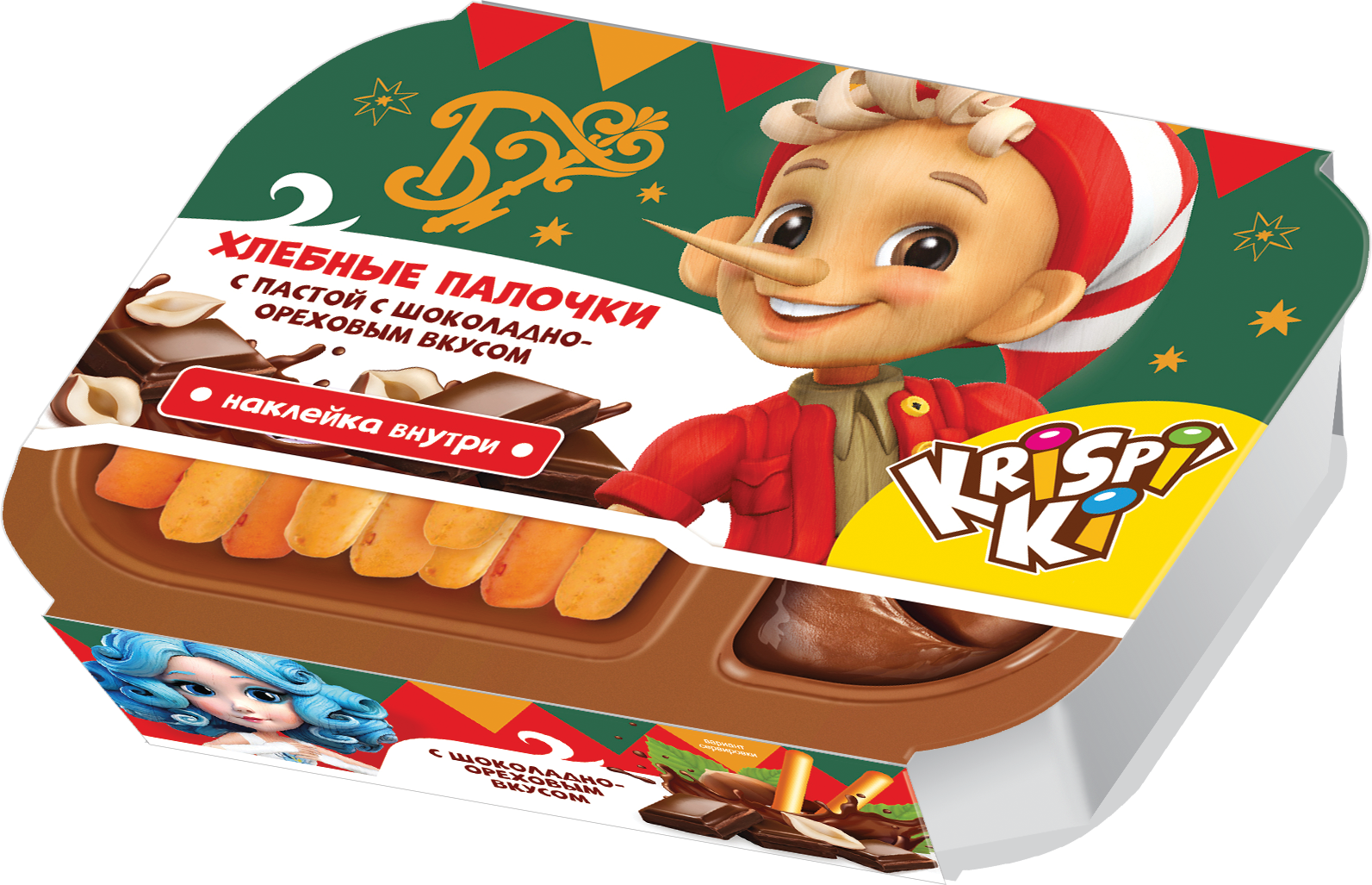 Хлебные палочки Конфитрейд с шоколадно-ореховой пастой с сюрпризом 35г в ассортименте - фото 4