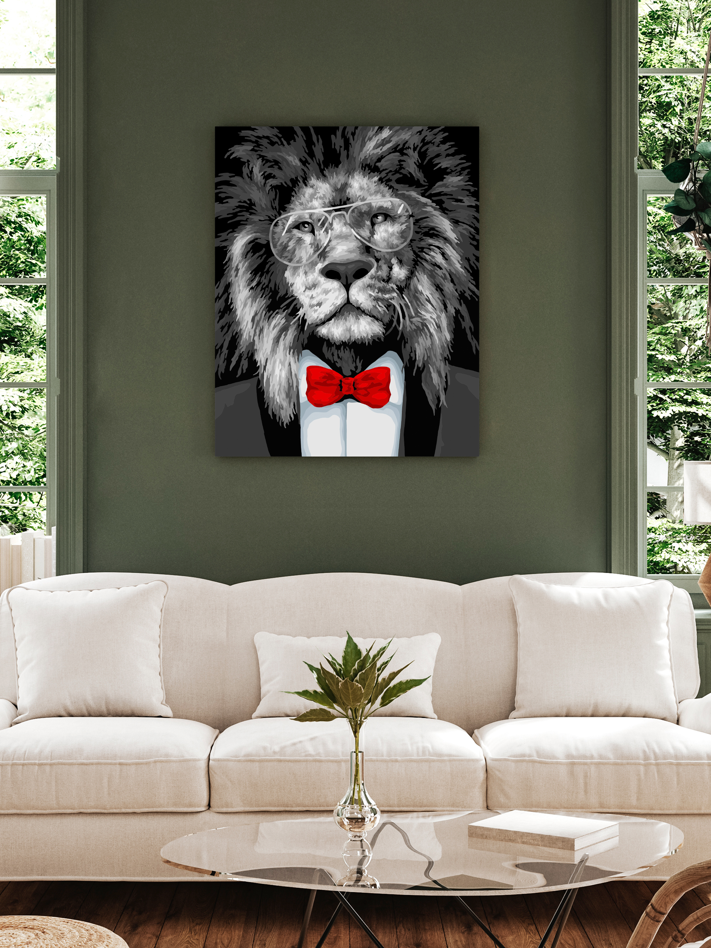 Картина по номерам Art sensation Лев в смокинге - фото 3
