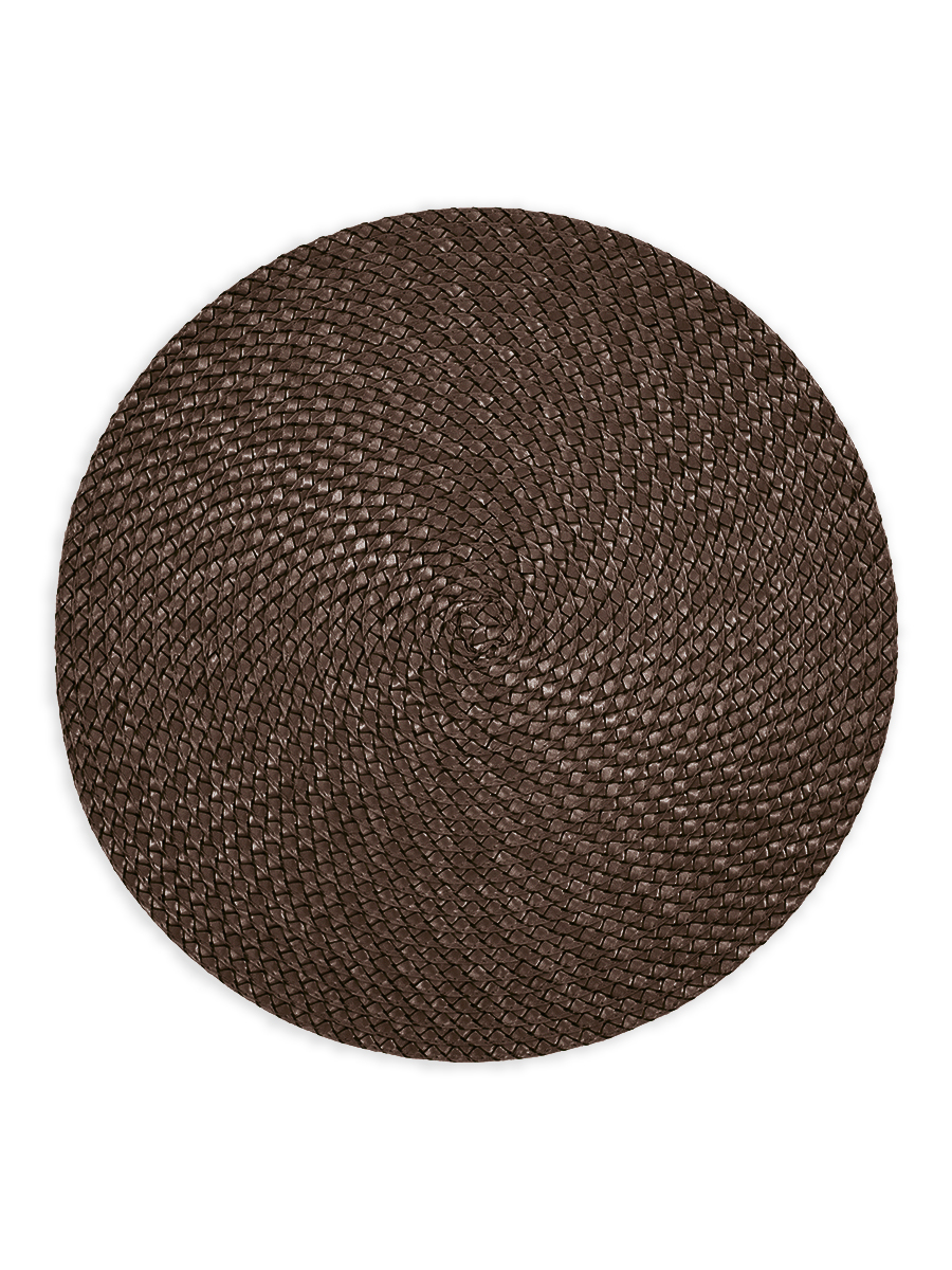 Салфетки сервировочные DeNASTIA плетеные 2 шт D38 см коричневый - фото 3