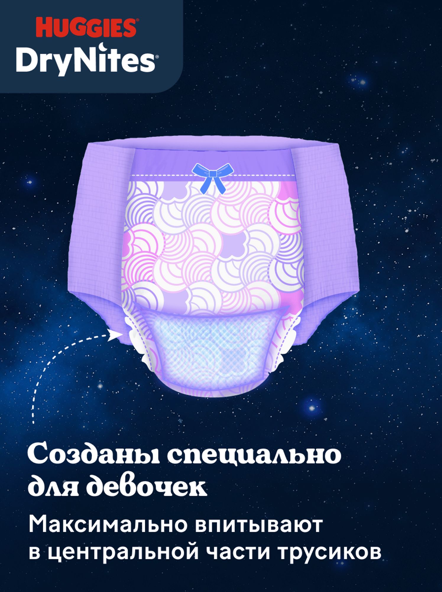 Трусики Huggies DryNites для девочек 7 (27-57 кг) 9 шт. - фото 7