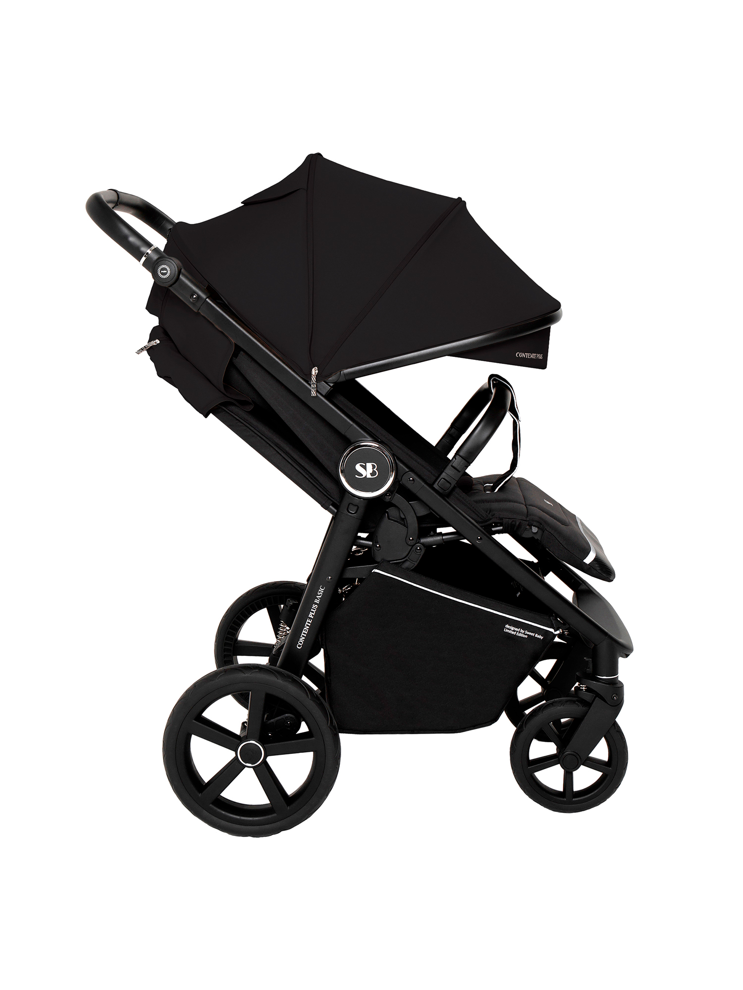 Коляска прогулочная Sweet Baby Contente Plus Basic Black черный - фото 14