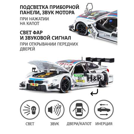 Автомобиль АВТОпанорама BMW M4 1:24