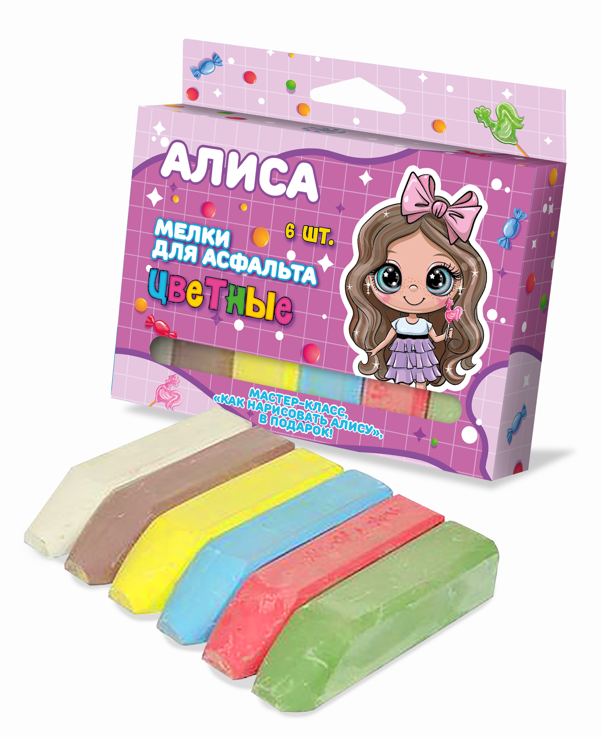 Мел сухой ND PLAY 6 шт. - фото 1