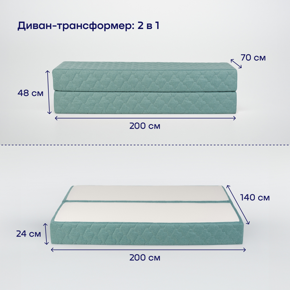 Диван buyson BuyDream бирюзовый - фото 2