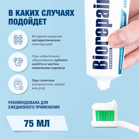 Зубная паста Biorepair без фтора мята