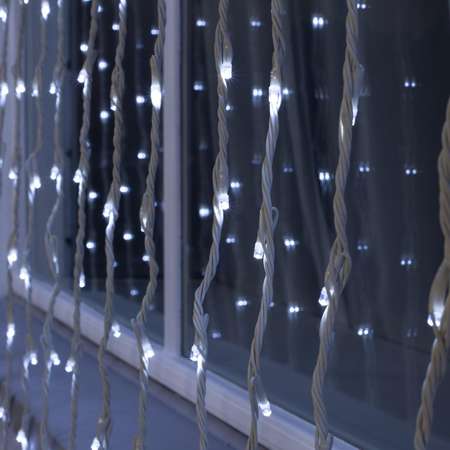 Гирлянда Luazon «Водопад» IP44 УМС белая нить 1500 LED свечение белое 8 режимов 220 В