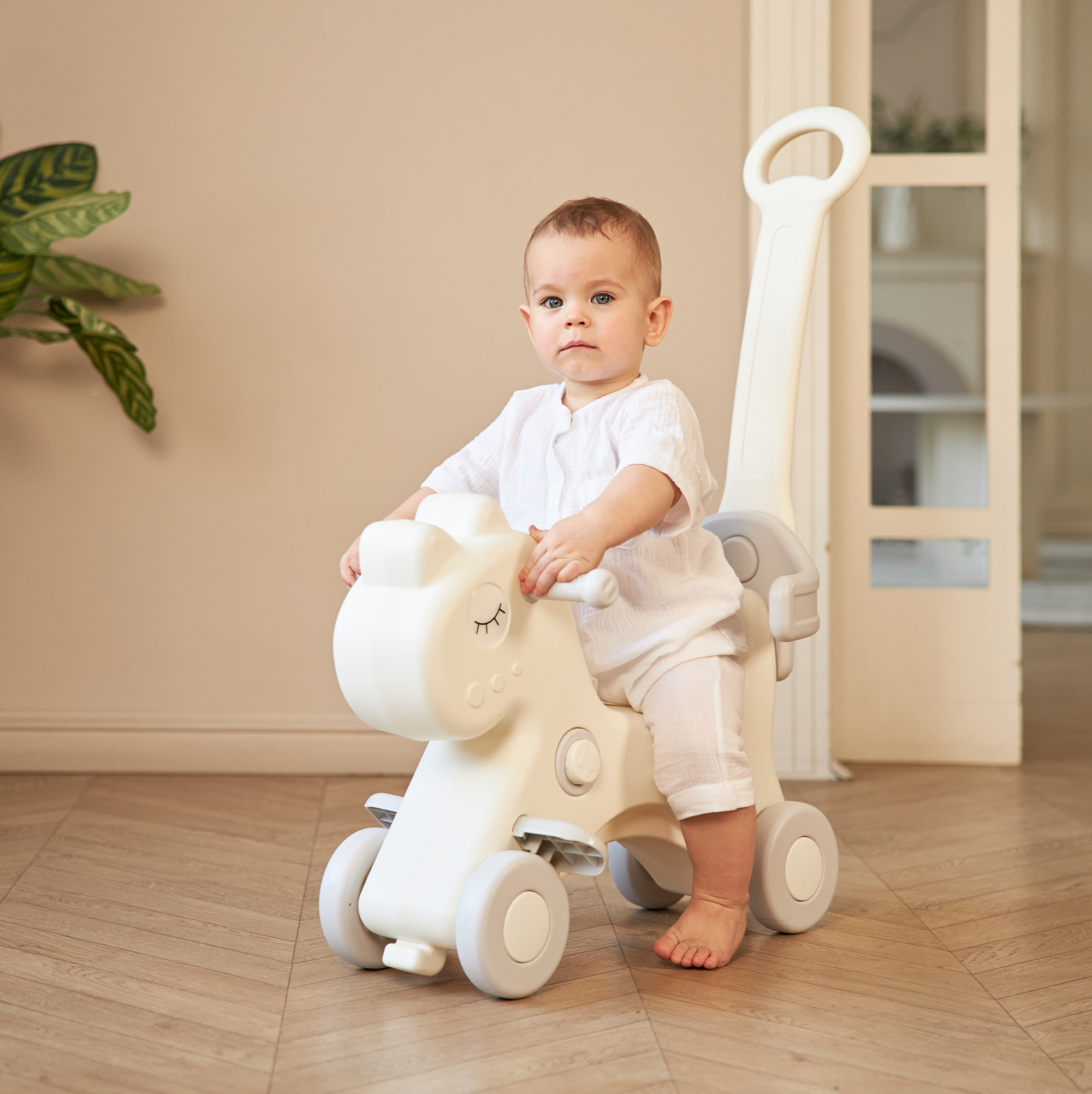 Качалка UNIX Kids Лошадка серый - фото 15