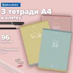 Общая тетрадь Brauberg клетка 96 лист. 3 шт.